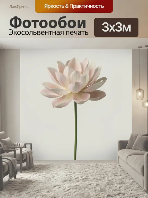 Фотообои Нежный светлый цветок лотоса