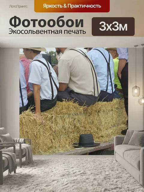 Фотообои Амиши, амишское мероприятие, амиши шляпы