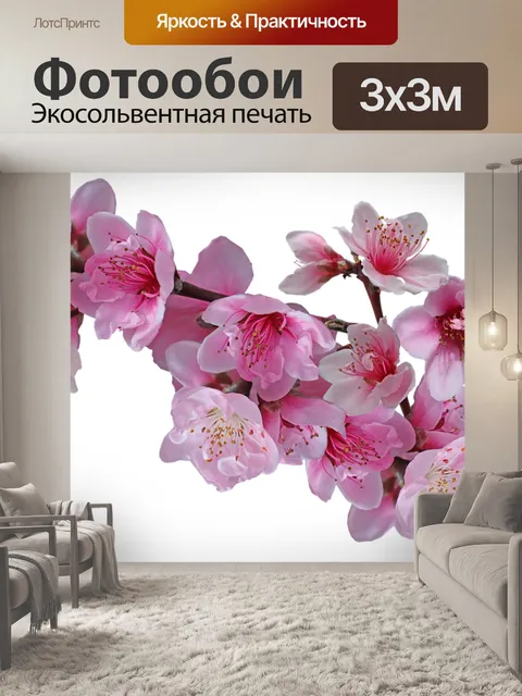 Фотообои Цвести, розовый, нектарин