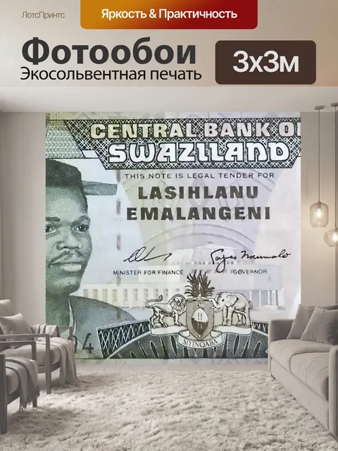 Фотообои Свазиленд, банкнота, южная африка