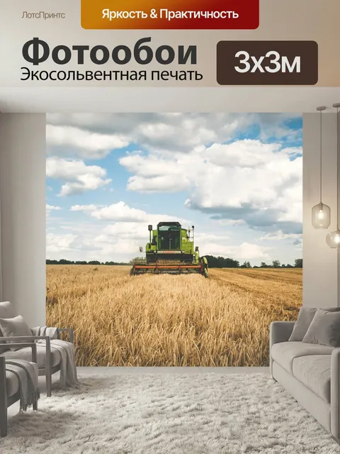 Фотообои Сельское хозяйство, зерновой, облака