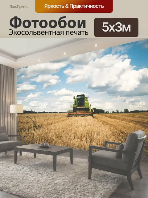 Фотообои Сельское хозяйство, зерновой, облака