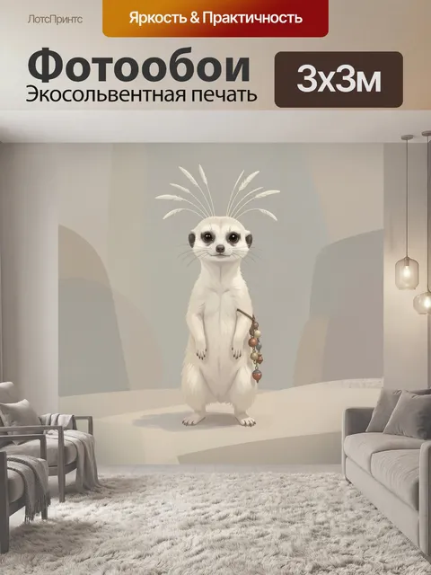 Фотообои Сурикат в декоративном стиле