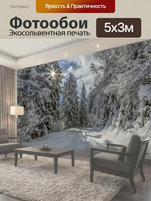 Фотообои Красивый зимний пейзаж с горой шамони Dome du Gouter европейские альпы известное место Франция снег гора