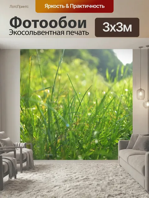 Фотообои Трава, луг, луговой