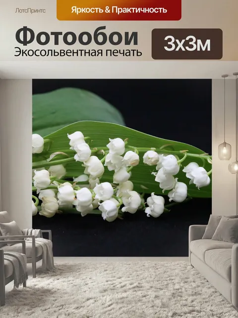 Фотообои Ландыш, цветок, белый