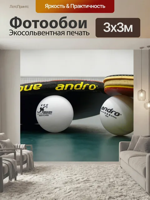 Фотообои Настольный теннис, летучая мышь, ракетка для настольного тенниса