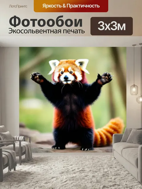 Фотообои Забавная красная панда Красная Панда
