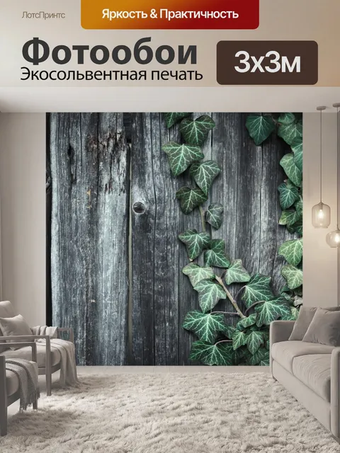 Фотообои Дерево, картон, плющ