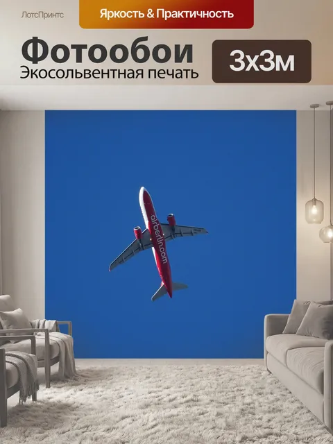 Фотообои Самолет, air berlin, крыло