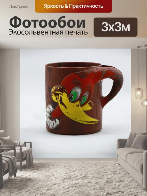 Фотообои Дятел вуди, винтаж, античный