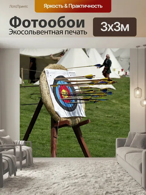 Фотообои Щит, выстрелы, стрельба из лука
