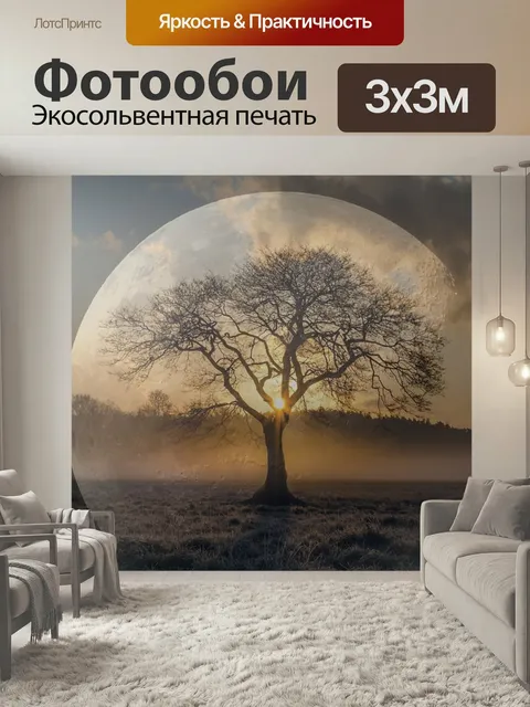 Фотообои Луна, ночь, полнолуние