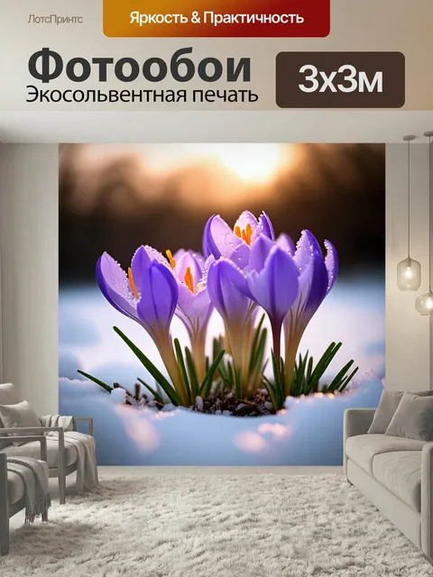 Фотообои Весенние цветы крокуса